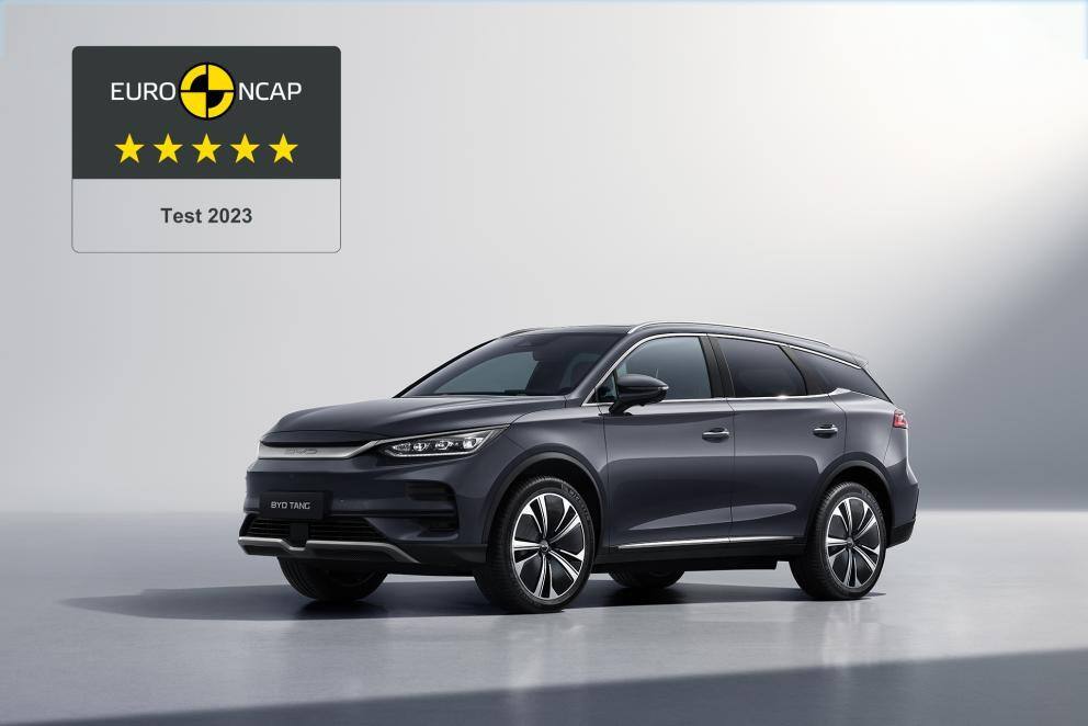 A BYD TANG öt csillagot szerzett az Euro NCAP tesztjén